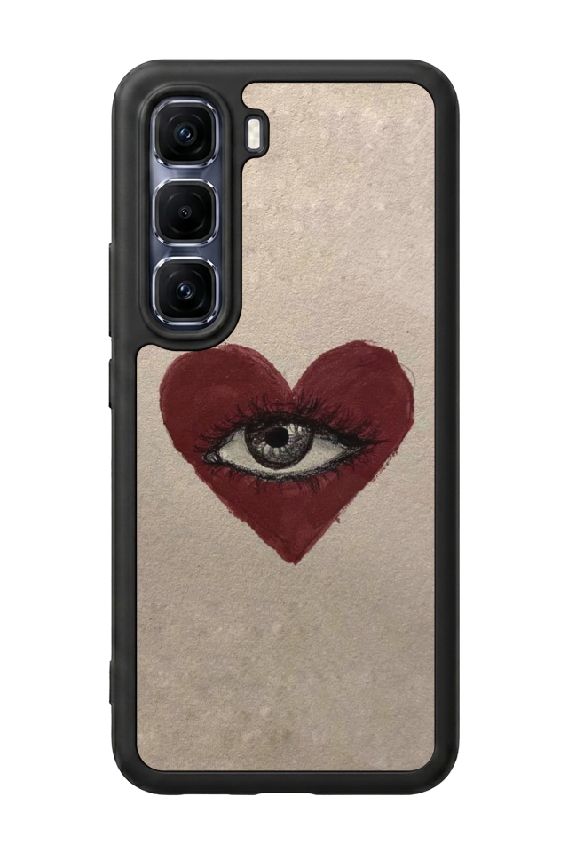 Infinix Hot 60 Pro Plus Uyumlu Kalp Love Tasarımlı Glossy Premium Kılıf