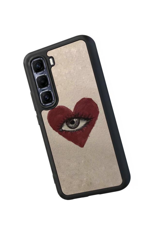 Infinix Hot 60 Pro Plus Uyumlu Kalp Love Tasarımlı Glossy Premium Kılıf