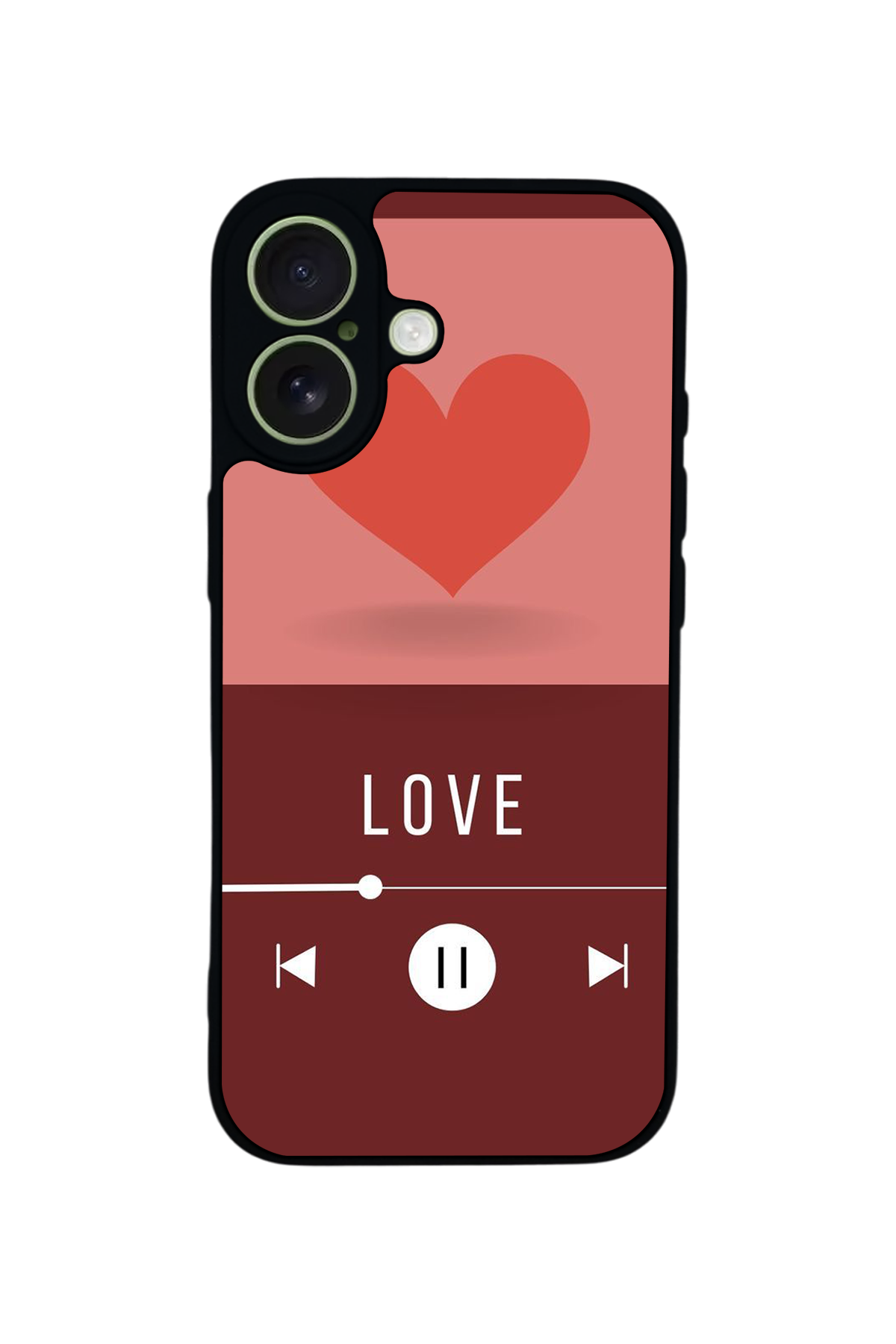 iPhone 17 Uyumlu Kalp Love Tasarımlı Glossy Premium Kılıf
