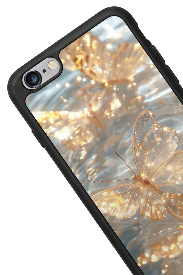 iPhone 6s Plus Uyumlu Kelebek Tasarımlı Glossy Premium Kılıf