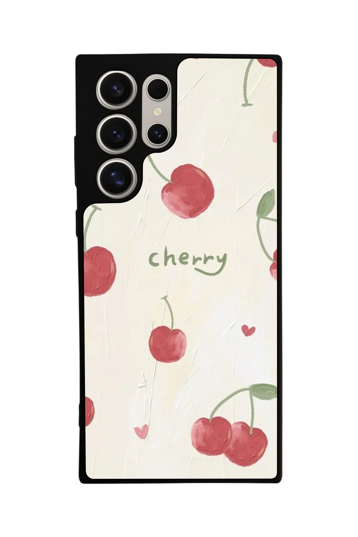 Samsung Galaxy S22 Ultra Uyumlu Kiraz Tasarımlı Glossy Premium Kılıf