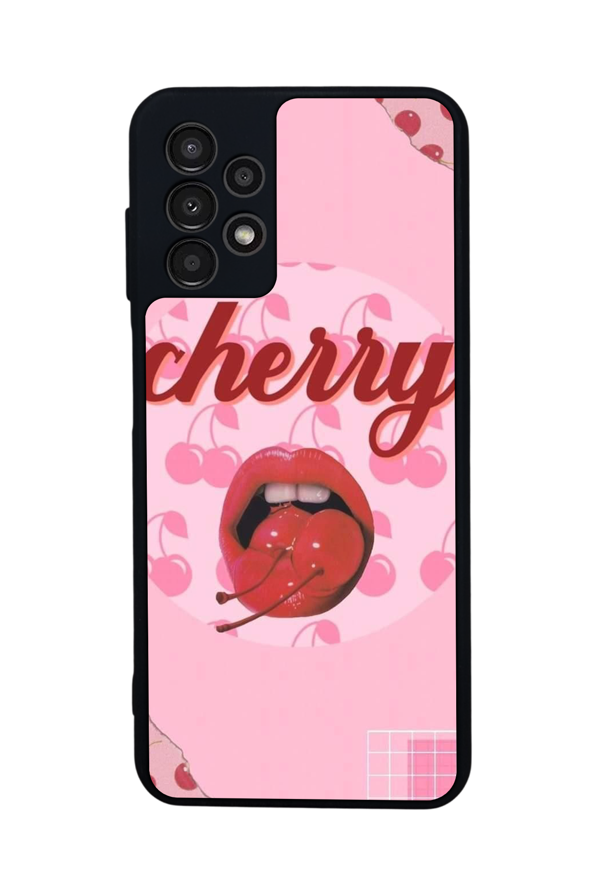 Samsung Galaxy A23 Uyumlu Kiraz Tasarımlı Glossy Premium Kılıf