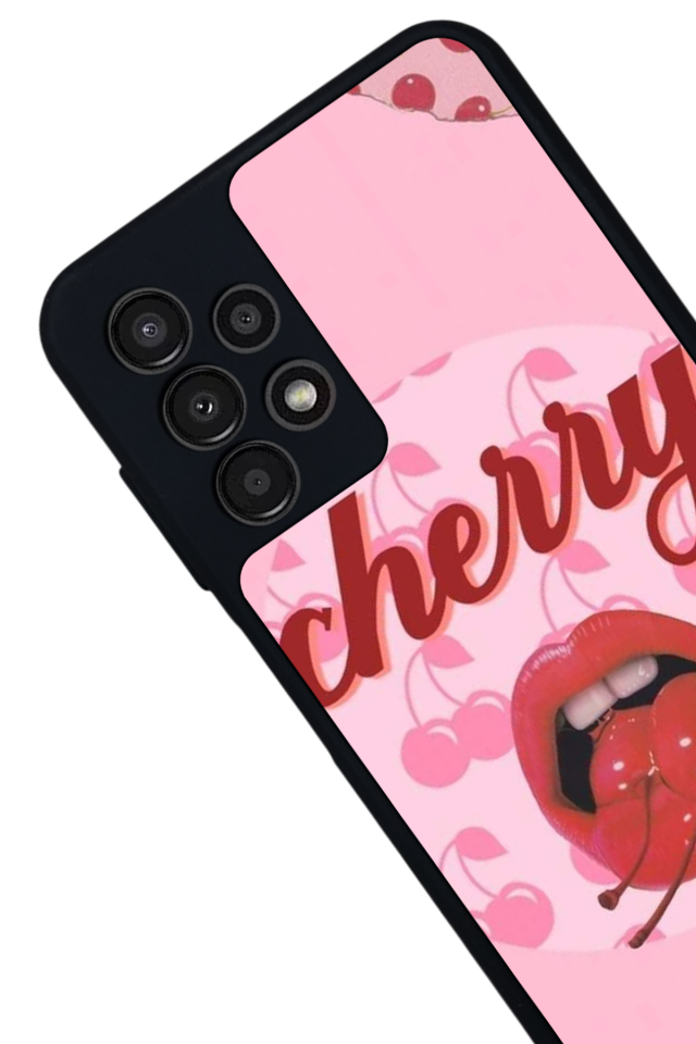 Samsung Galaxy A23 Uyumlu Kiraz Tasarımlı Glossy Premium Kılıf