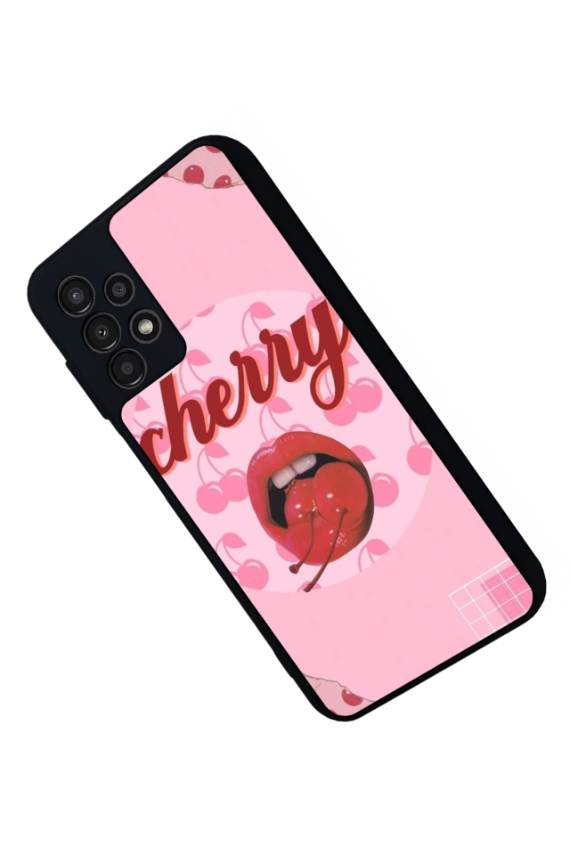 Samsung Galaxy A23 Uyumlu Kiraz Tasarımlı Glossy Premium Kılıf