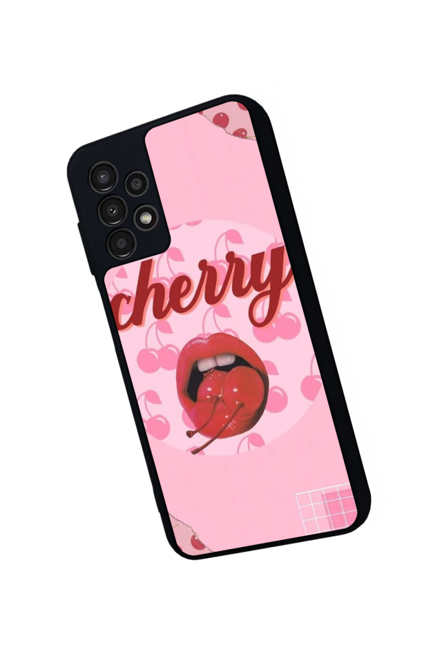 Samsung Galaxy A23 Uyumlu Kiraz Tasarımlı Glossy Premium Kılıf
