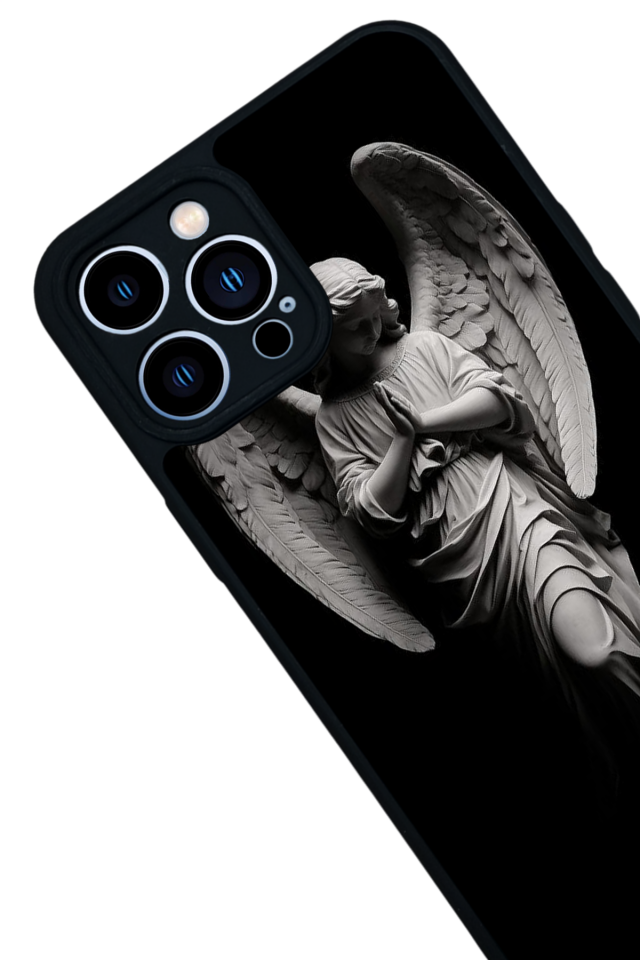 iPhone 12 Pro Max Uyumlu Melek Tasarımlı Glossy Premium Kılıf