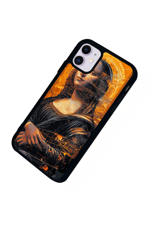 iPhone 11 Uyumlu Monalisa Tasarımlı Glossy Premium Kılıf