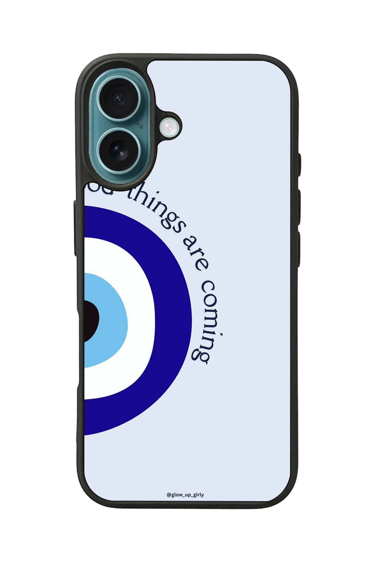 iPhone 16 Plus Uyumlu Nazar Tasarımlı Glossy Premium Kılıf
