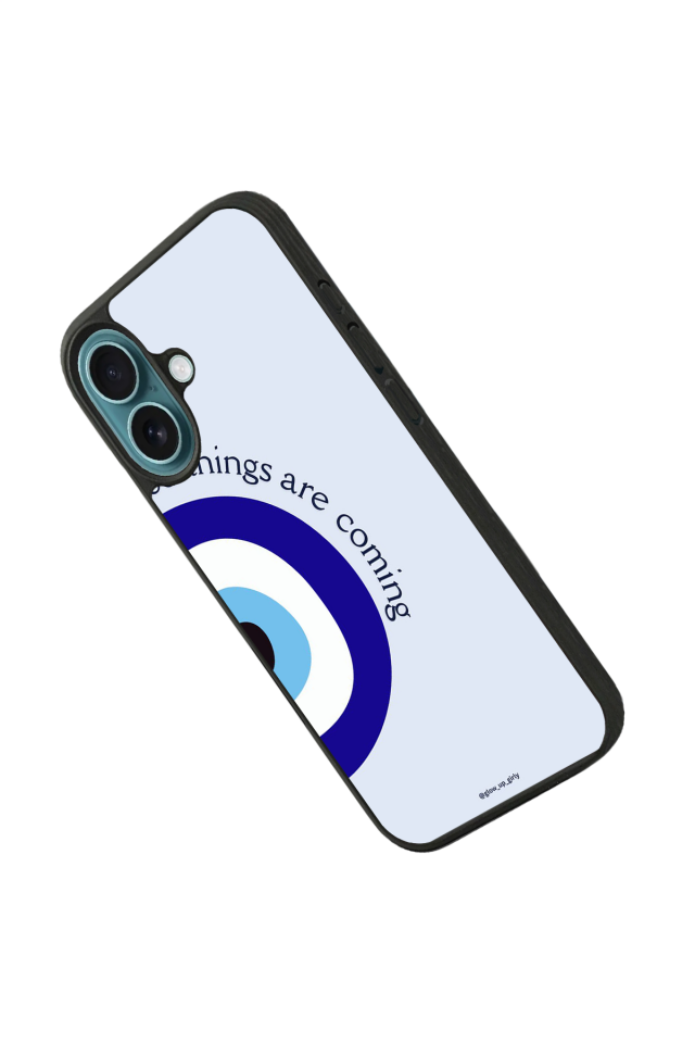iPhone 16 Plus Uyumlu Nazar Tasarımlı Glossy Premium Kılıf