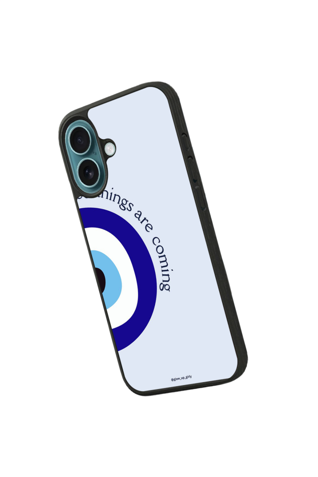 iPhone 16 Plus Uyumlu Nazar Tasarımlı Glossy Premium Kılıf