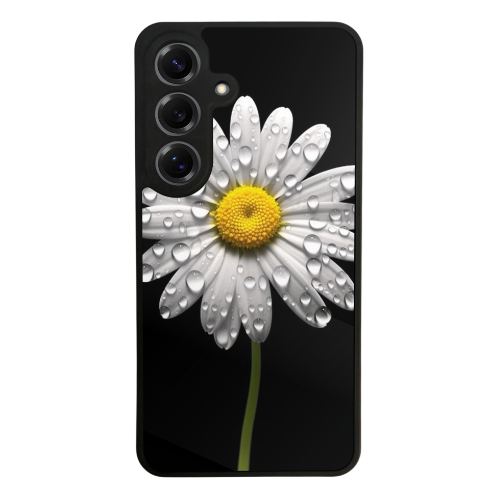 Samsung Galaxy S25 Uyumlu Papatya Tasarımlı Glossy Premium Kılıf