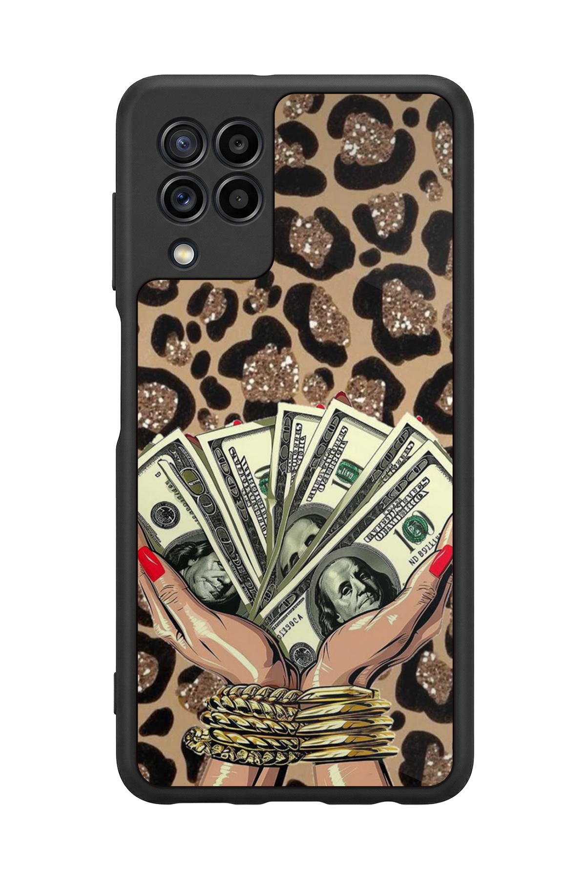 Samsung Galaxy M22 Uyumlu Para Tasarımlı Glossy Premium Kılıf