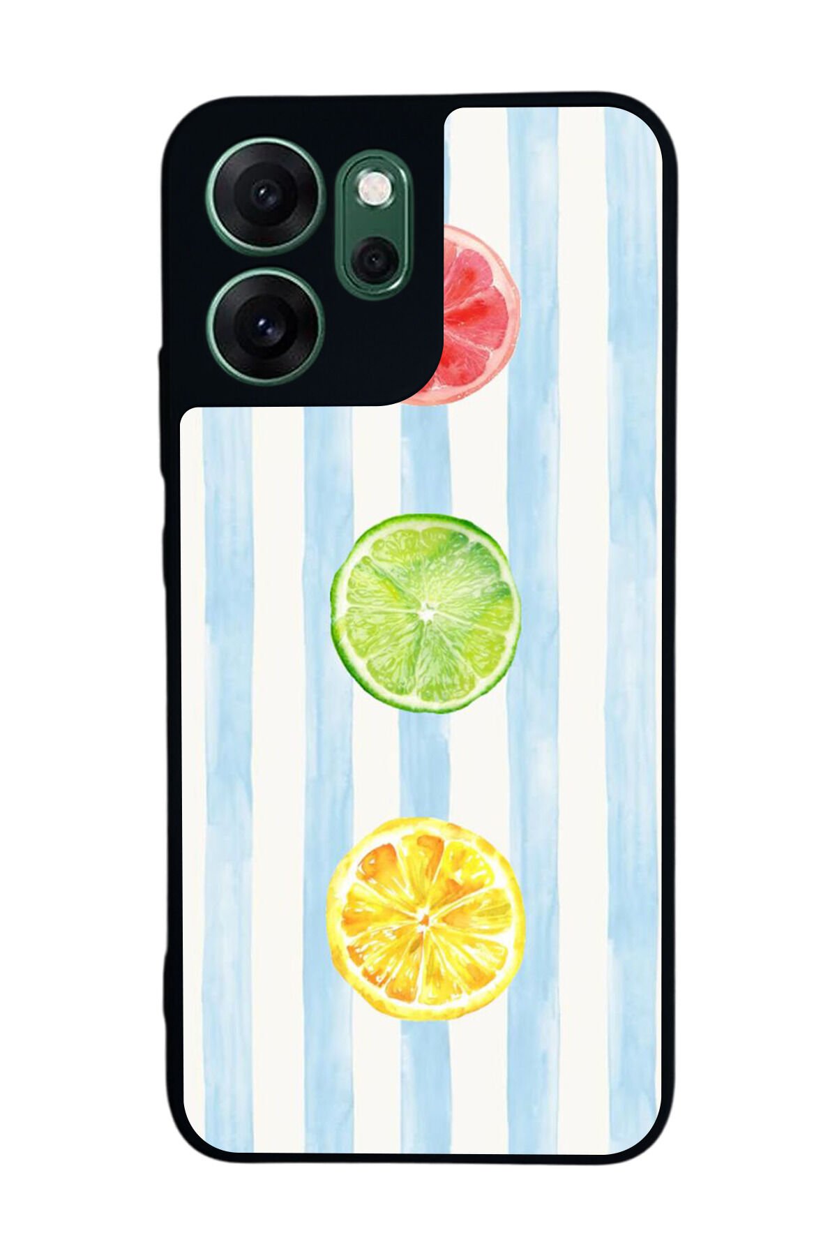 Oppo Reno 14F Uyumlu Limon Tasarımlı Glossy Premium Kılıf