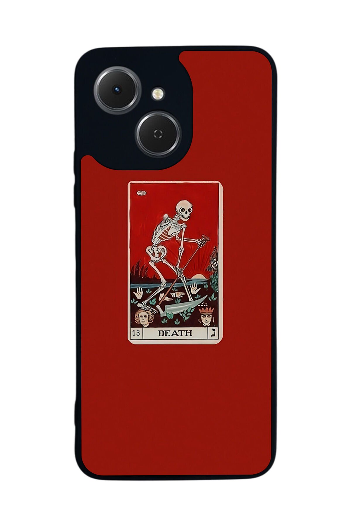 Tecno Spark 40C Uyumlu Kirmizi Tasarımlı Glossy Premium Kılıf