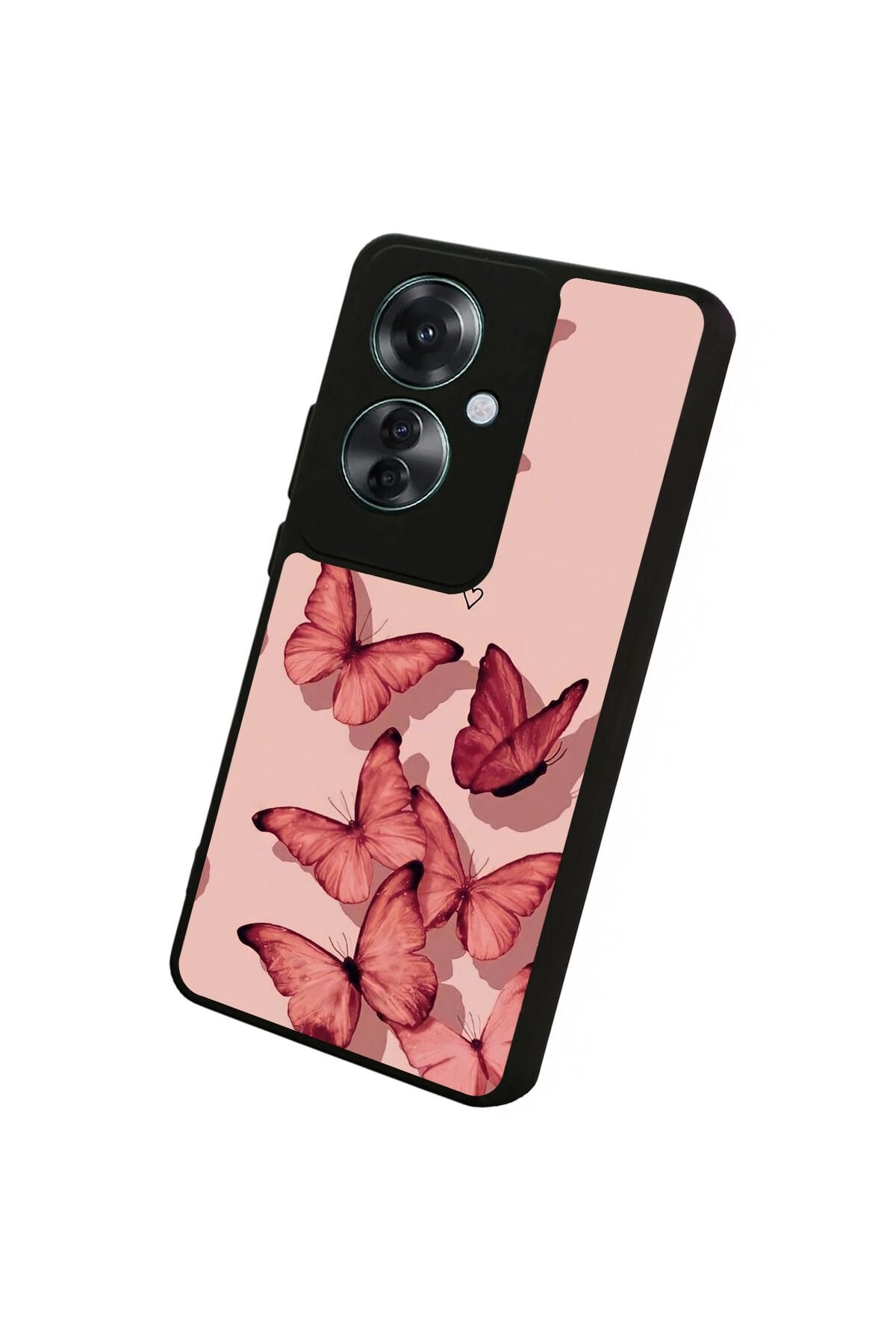 Oppo Reno 11F Uyumlu Kelebek Tasarımlı Glossy Premium Kılıf