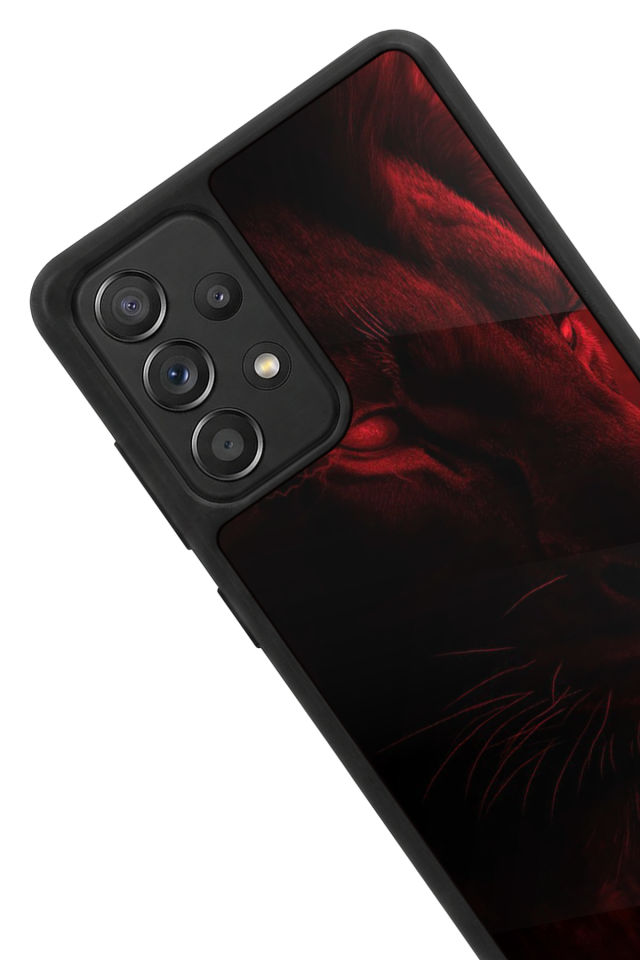 Samsung Galaxy A72 Uyumlu Aslan Tasarımlı Glossy Premium Kılıf