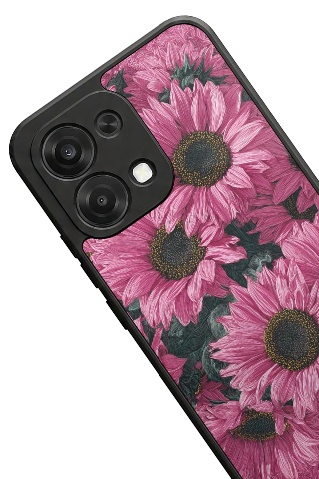Oppo A6 Pro Uyumlu Cicek Tasarımlı Glossy Premium Kılıf