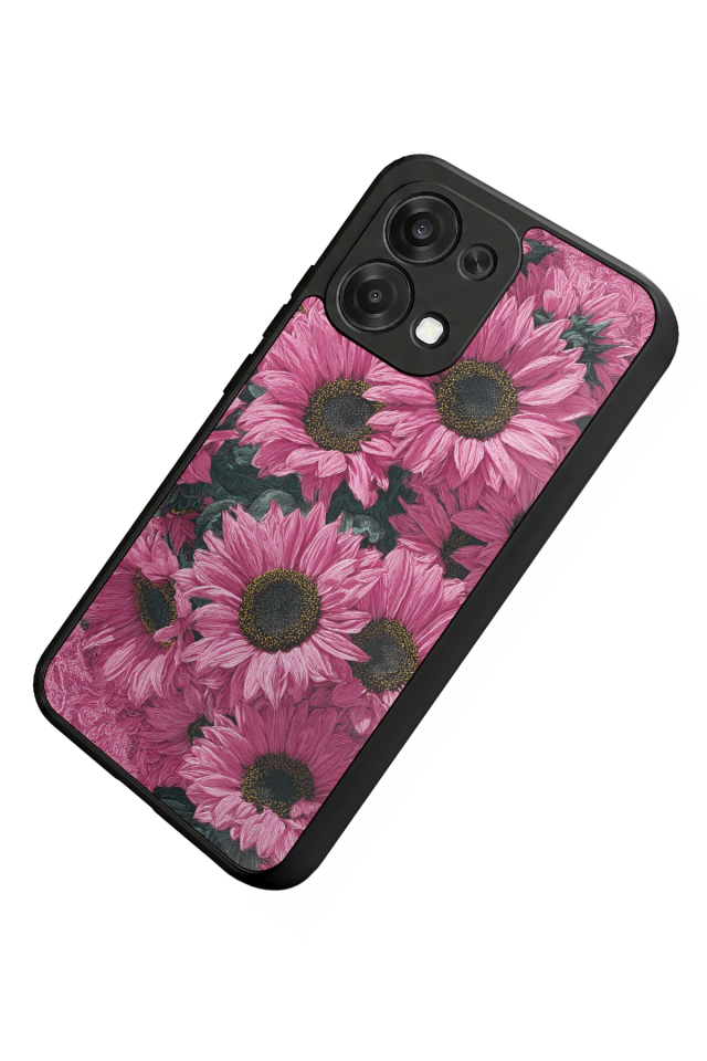 Oppo A6 Pro Uyumlu Cicek Tasarımlı Glossy Premium Kılıf