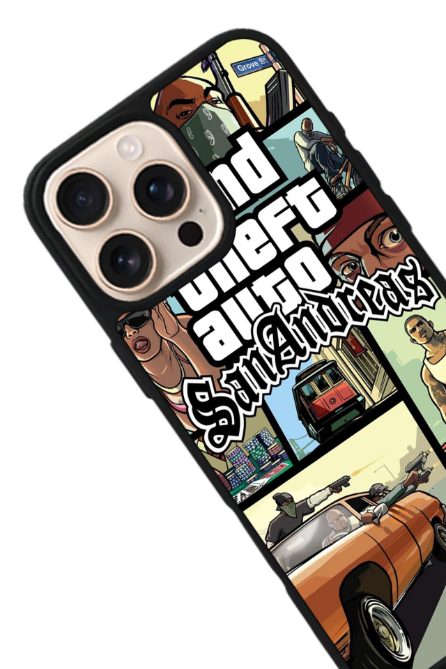 iPhone 14 Pro Uyumlu GTA Tasarımlı Glossy Premium Kılıf