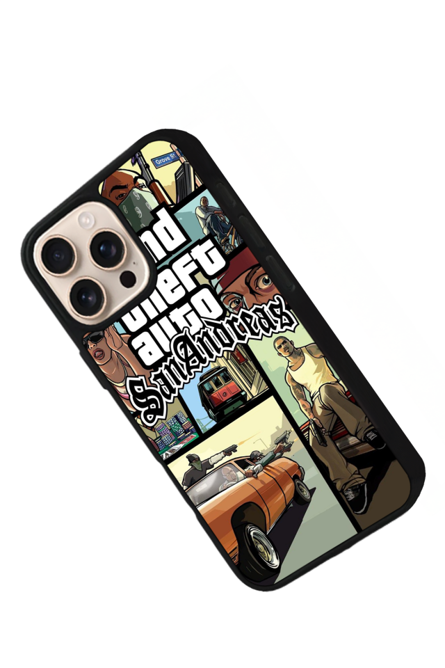 iPhone 14 Pro Uyumlu GTA Tasarımlı Glossy Premium Kılıf