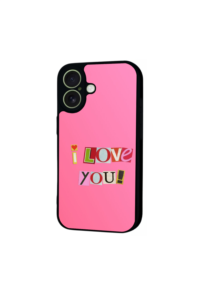iPhone 17 Uyumlu Kalp Love Tasarımlı Glossy Premium Kılıf