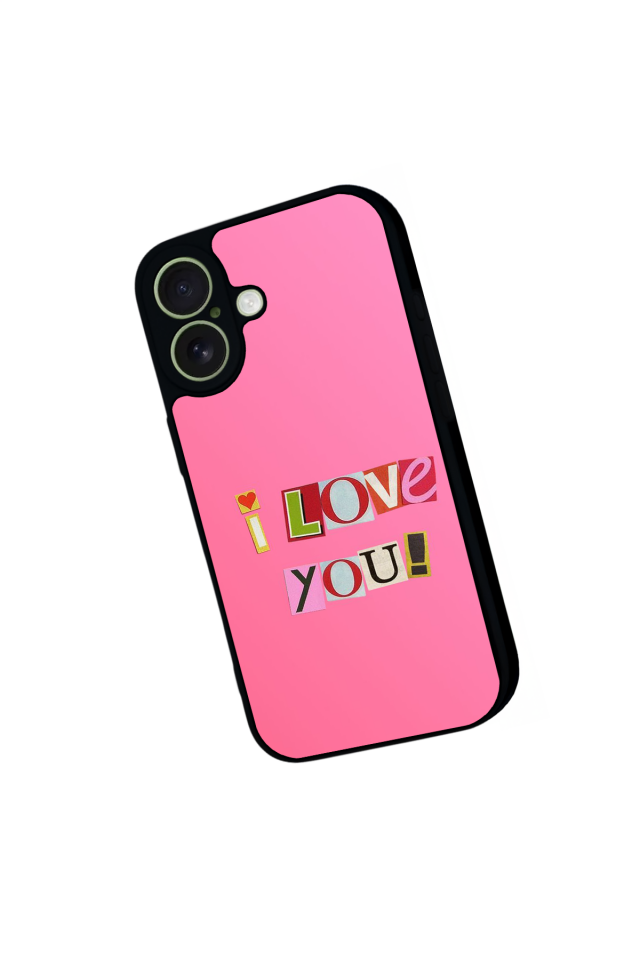 iPhone 17 Uyumlu Kalp Love Tasarımlı Glossy Premium Kılıf