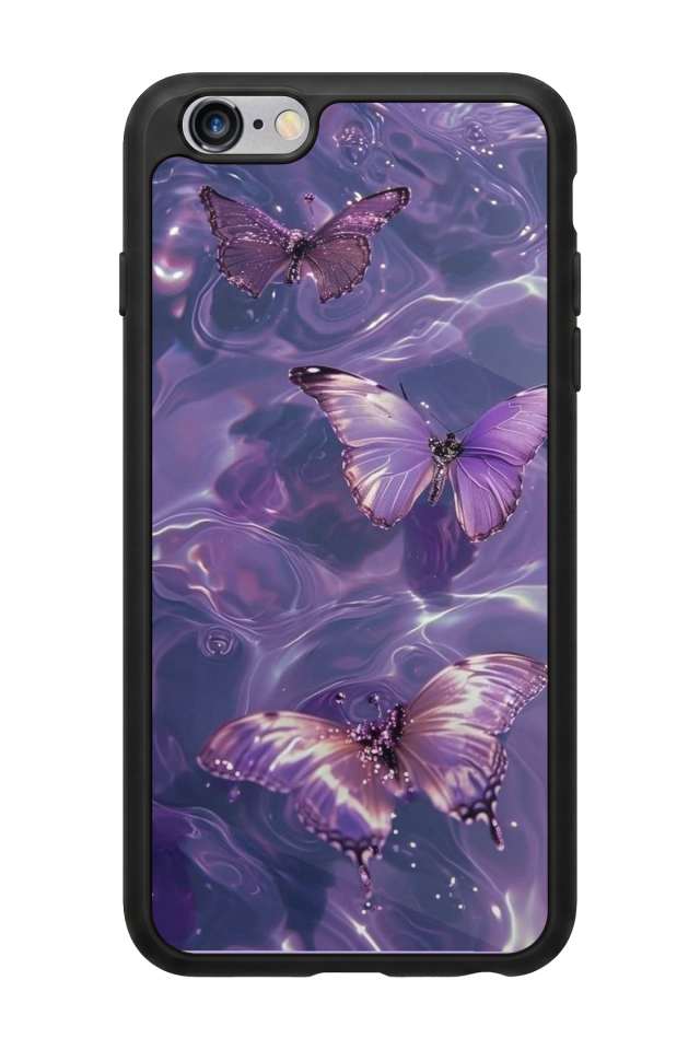 iPhone 6s Plus Uyumlu Kelebek Tasarımlı Glossy Premium Kılıf
