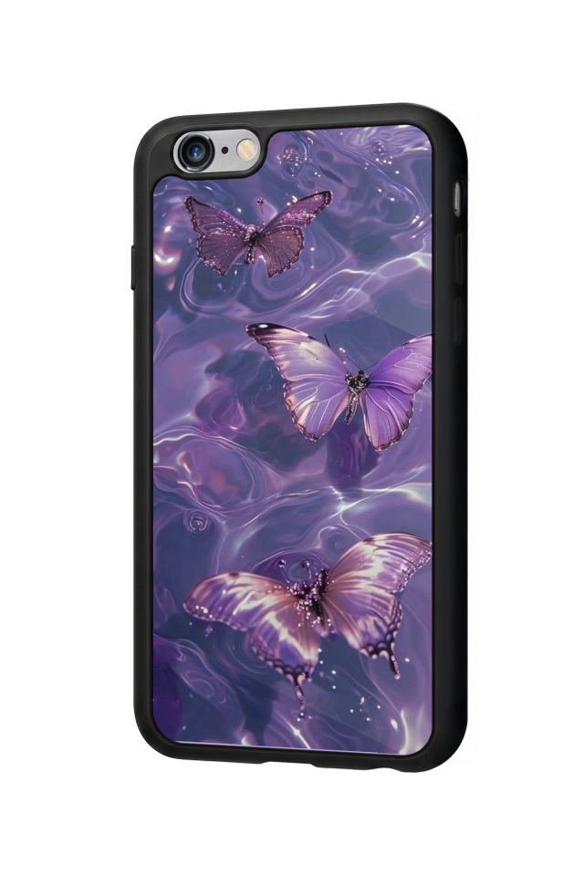 iPhone 6s Plus Uyumlu Kelebek Tasarımlı Glossy Premium Kılıf