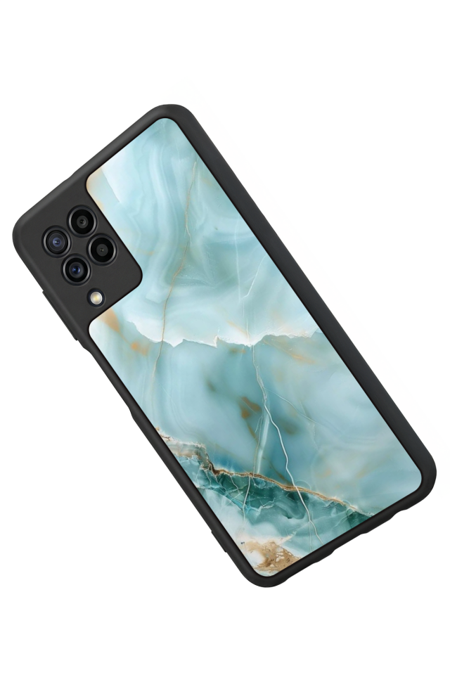Samsung Galaxy M32 Uyumlu Mermer Marble Tasarımlı Glossy Premium Kılıf
