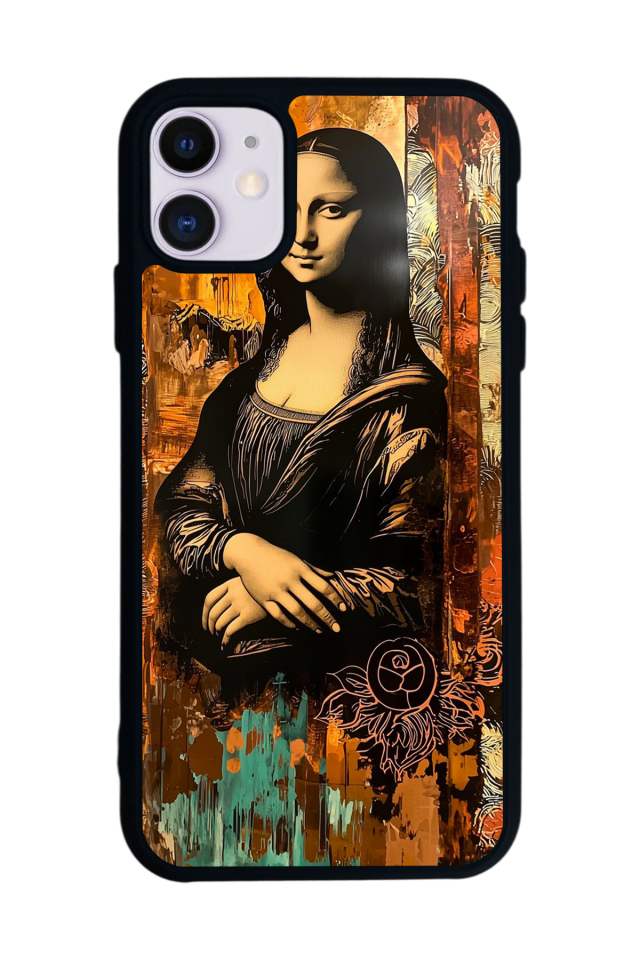 iPhone 11 Uyumlu Monalisa Tasarımlı Glossy Premium Kılıf