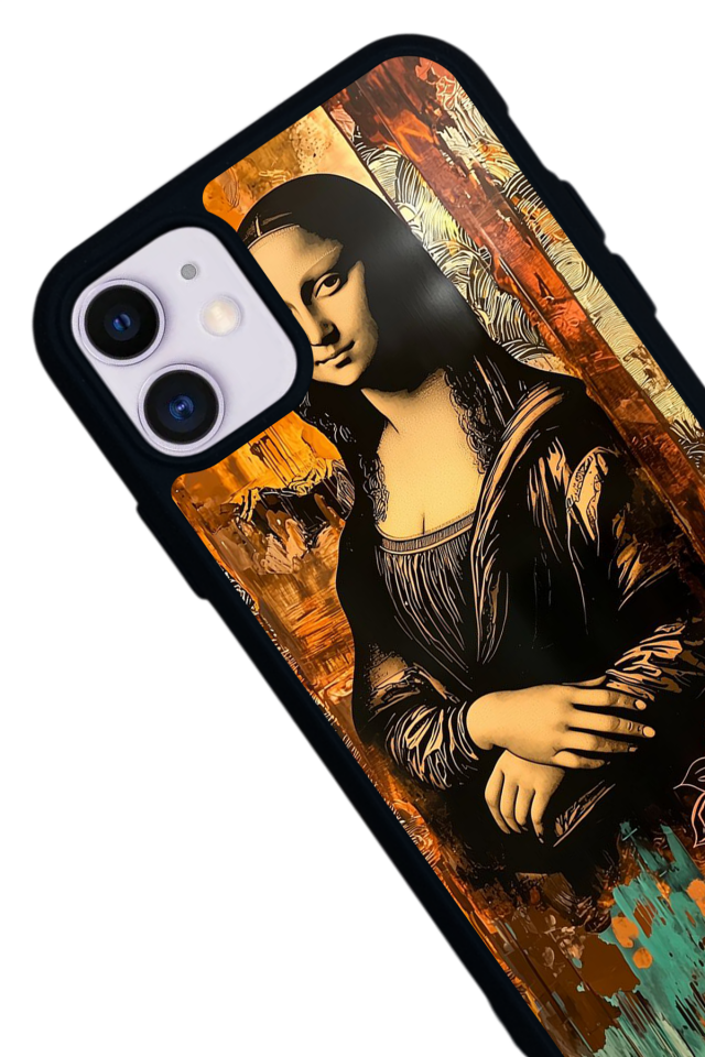 iPhone 11 Uyumlu Monalisa Tasarımlı Glossy Premium Kılıf