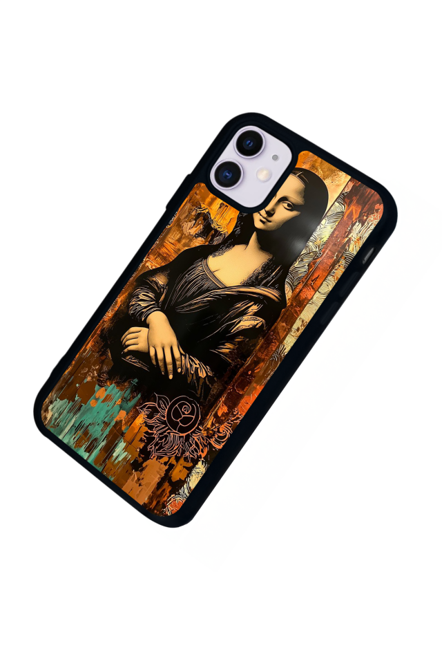 iPhone 11 Uyumlu Monalisa Tasarımlı Glossy Premium Kılıf
