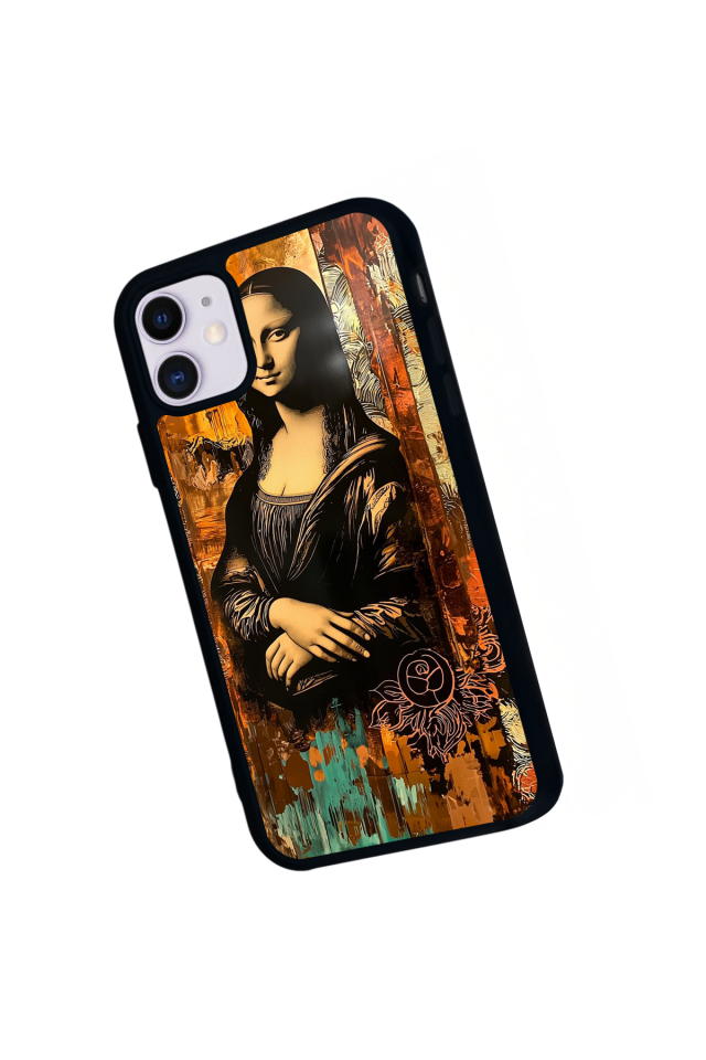 iPhone 11 Uyumlu Monalisa Tasarımlı Glossy Premium Kılıf