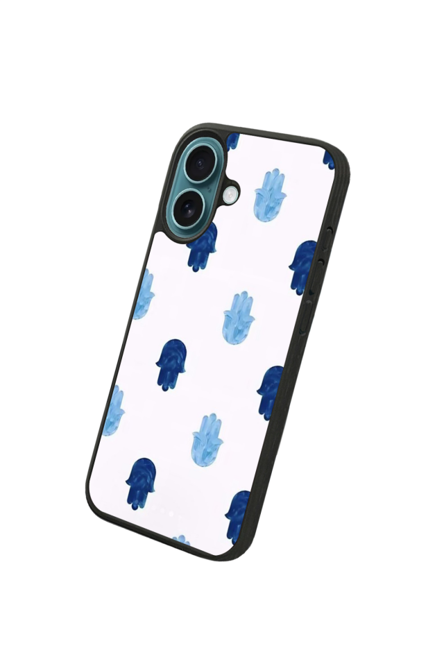 iPhone 16 Plus Uyumlu Nazar Tasarımlı Glossy Premium Kılıf