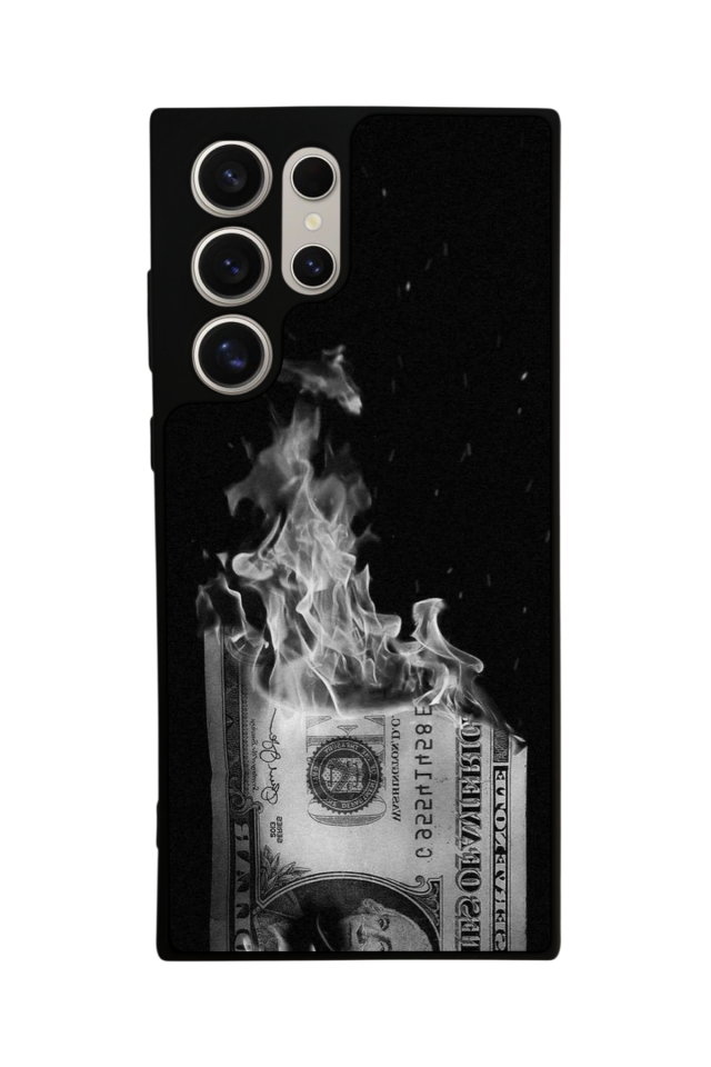 Samsung Galaxy S23 Ultra Uyumlu Para Tasarımlı Glossy Premium Kılıf