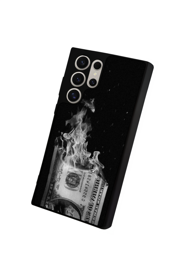 Samsung Galaxy S23 Ultra Uyumlu Para Tasarımlı Glossy Premium Kılıf
