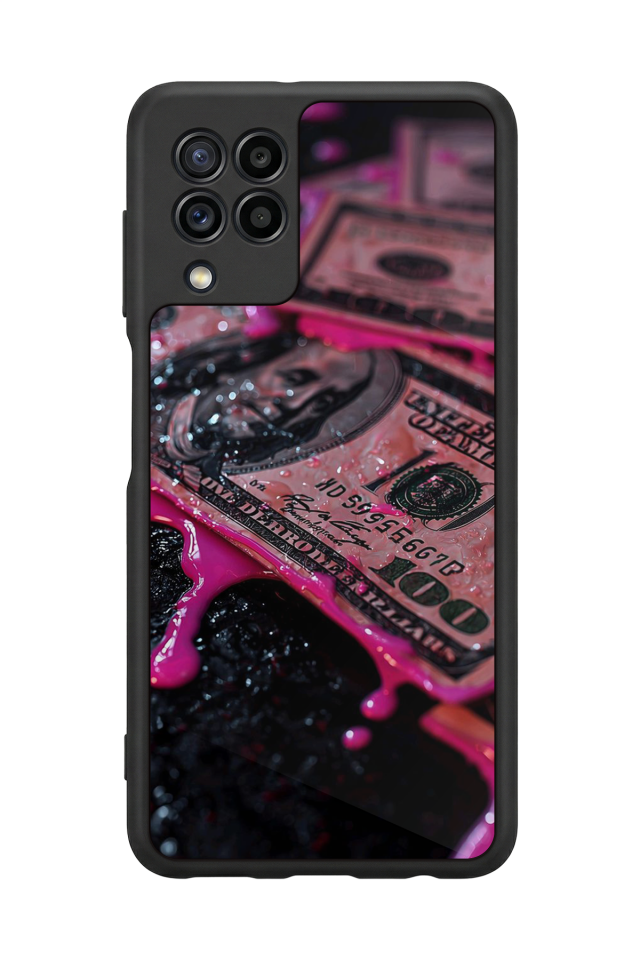 Samsung Galaxy M22 Uyumlu Para Tasarımlı Glossy Premium Kılıf