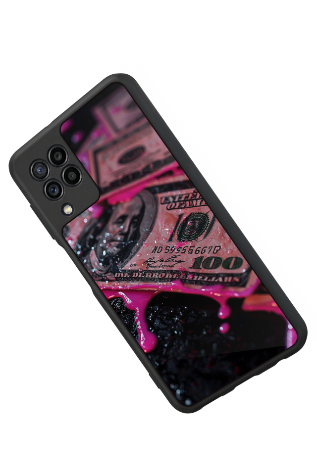 Samsung Galaxy M22 Uyumlu Para Tasarımlı Glossy Premium Kılıf