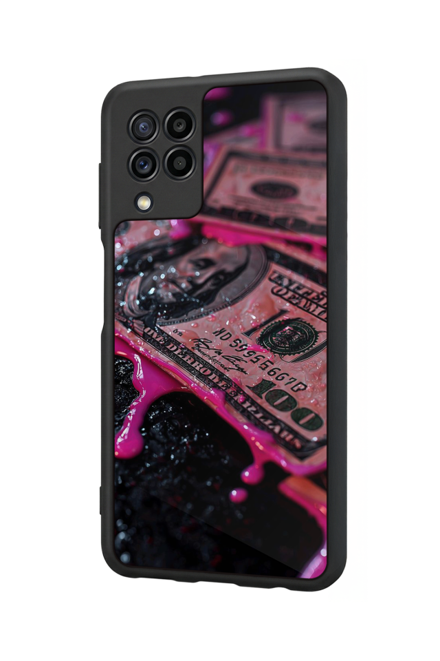 Samsung Galaxy M22 Uyumlu Para Tasarımlı Glossy Premium Kılıf