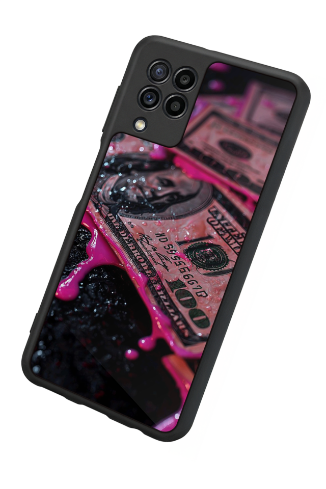 Samsung Galaxy M22 Uyumlu Para Tasarımlı Glossy Premium Kılıf