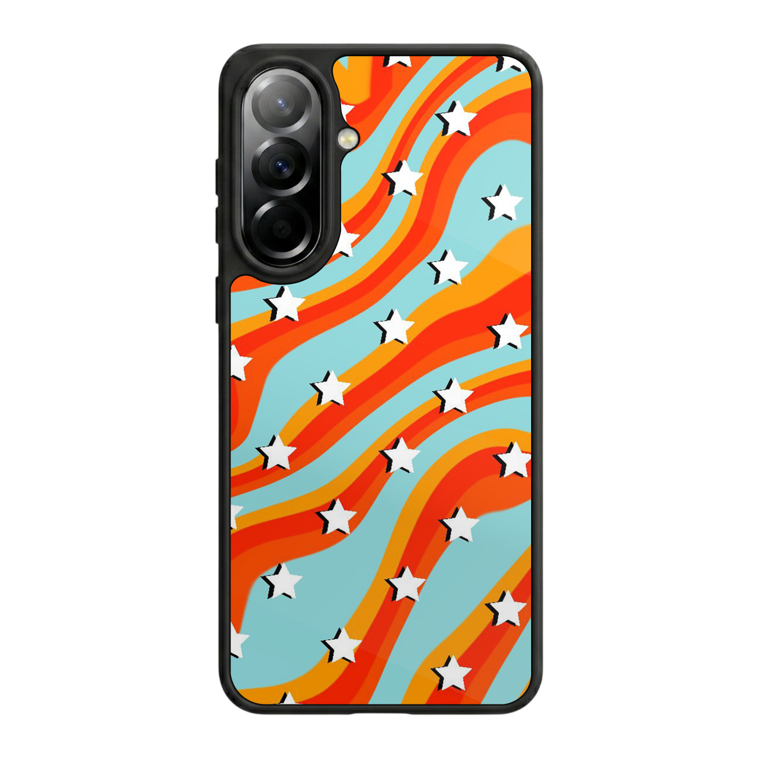 Samsung Galaxy A37 Uyumlu Retro Yildizlar Tasarımlı Glossy Premium Kılıf