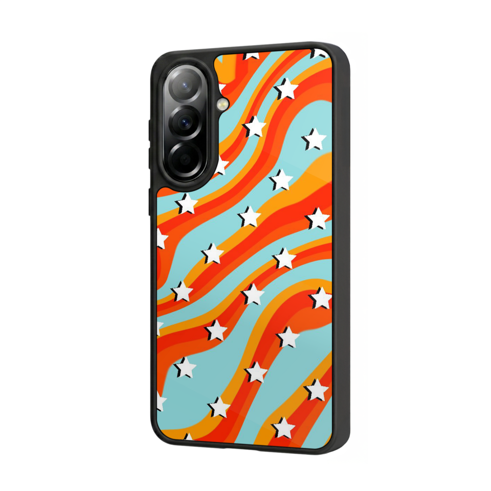 Samsung Galaxy A37 Uyumlu Retro Yildizlar Tasarımlı Glossy Premium Kılıf