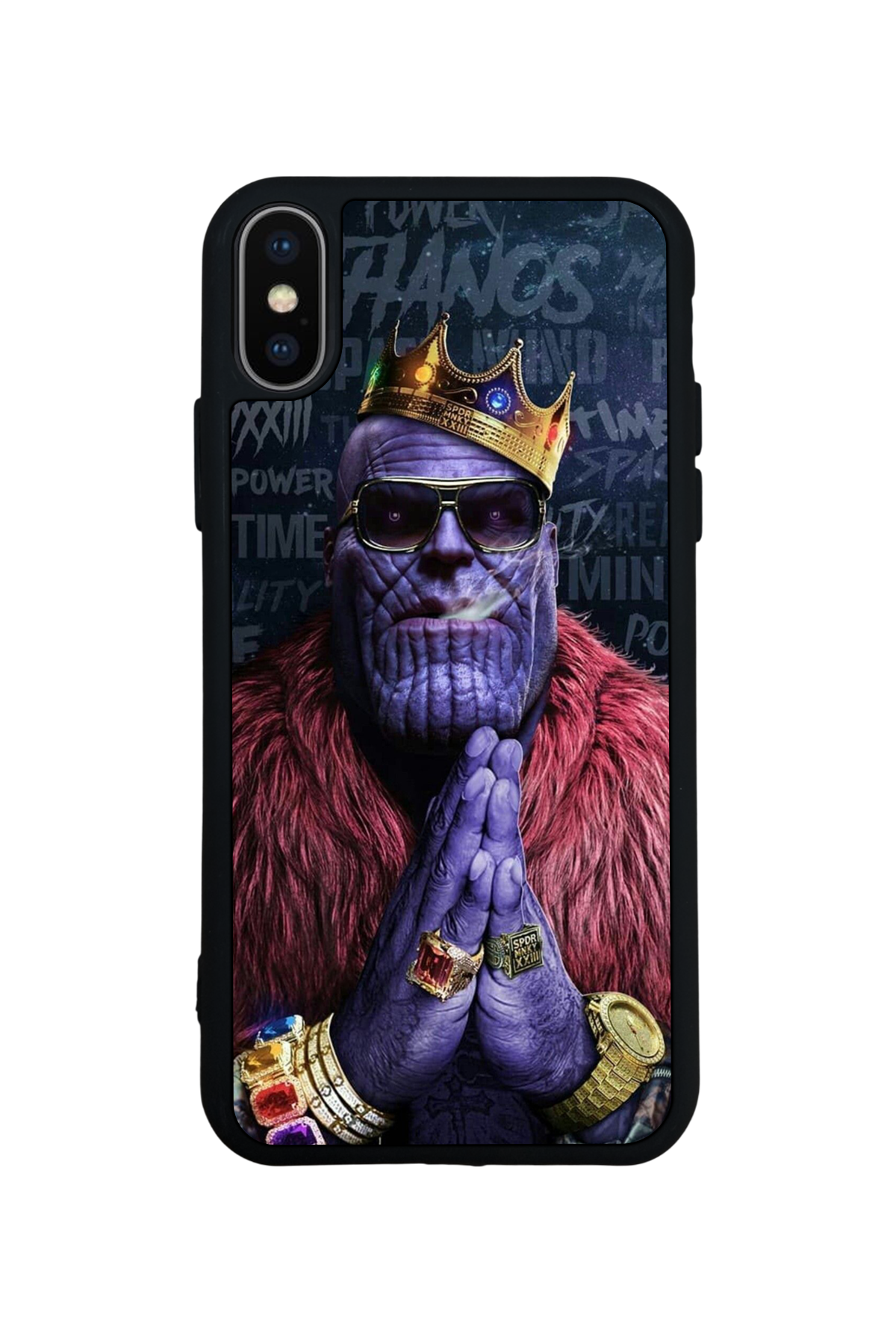 iPhone X/ XS Uyumlu Thanos Tasarımlı Glossy Premium Kılıf