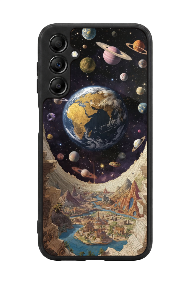 Samsung Galaxy A14 Uyumlu Uzay Tasarımlı Glossy Premium Kılıf