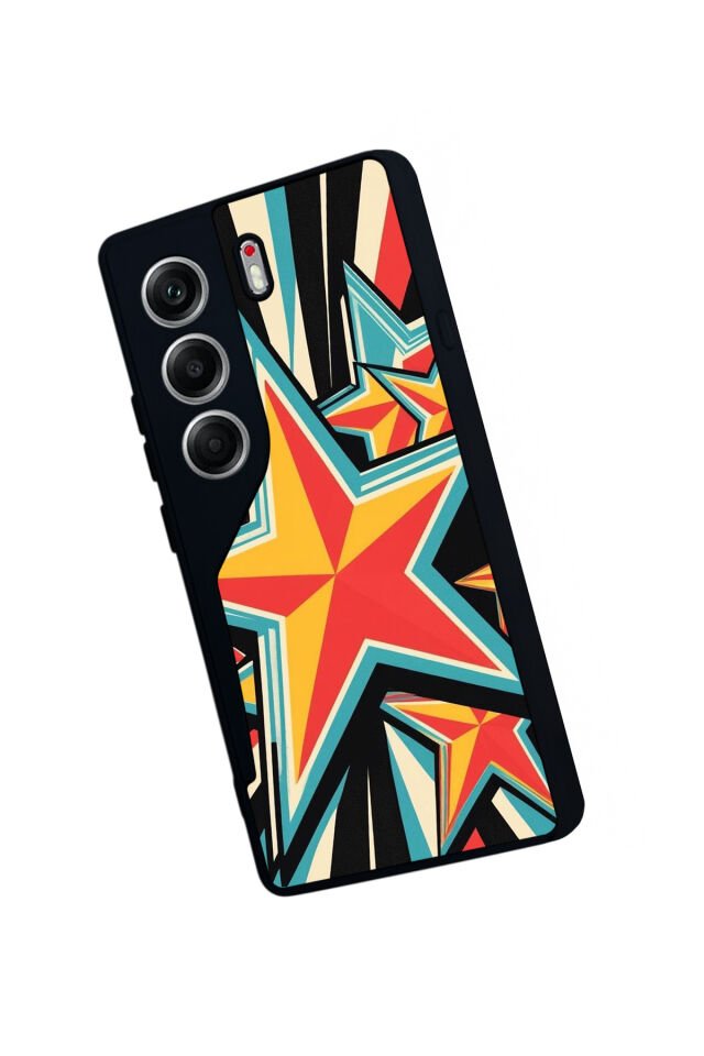 Tecno Camon 40 Uyumlu Retro Yildizlar Tasarımlı Glossy Premium Kılıf