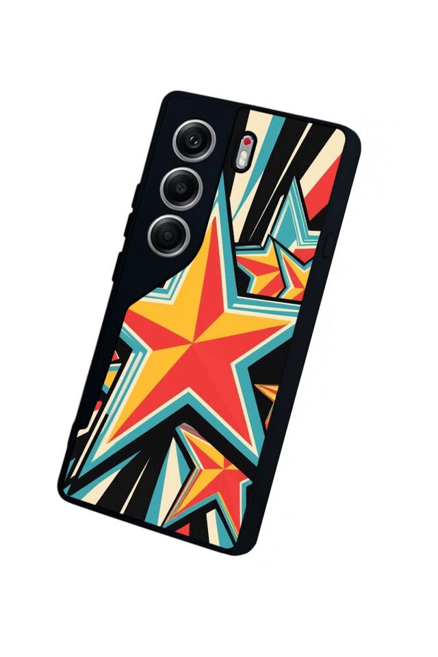 Tecno Camon 40 Uyumlu Retro Yildizlar Tasarımlı Glossy Premium Kılıf