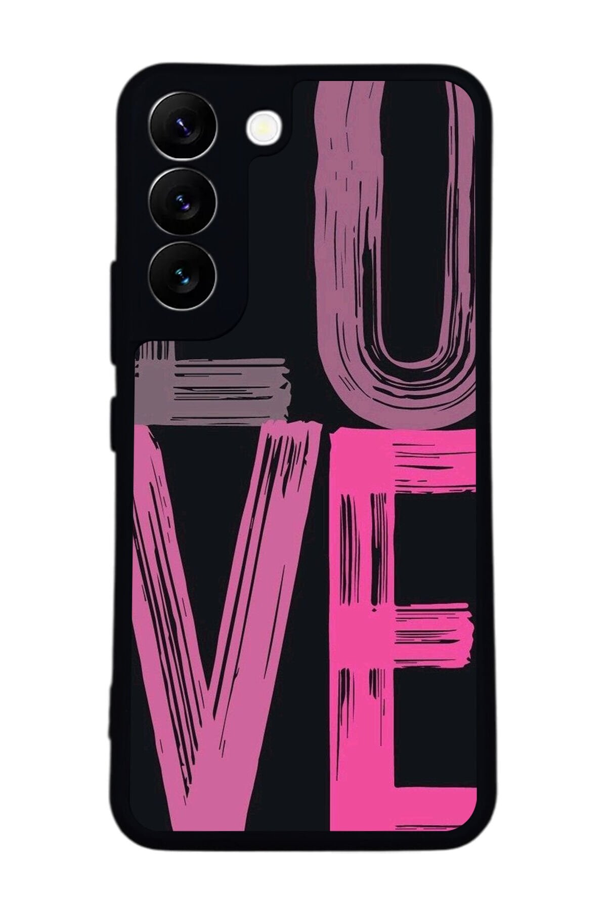 Samsung Galaxy S22 Uyumlu Love Tasarımlı Glossy Premium Kılıf