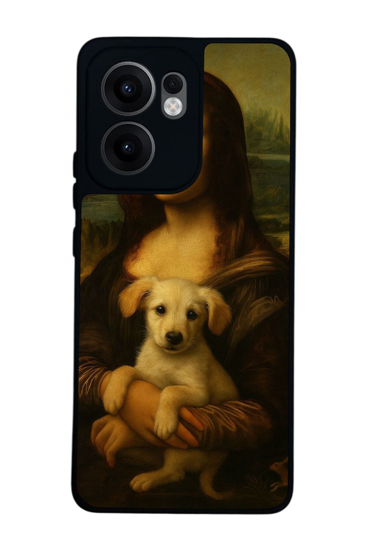 Oppo Reno 13F Uyumlu Monalisa Tasarımlı Glossy Premium Kılıf