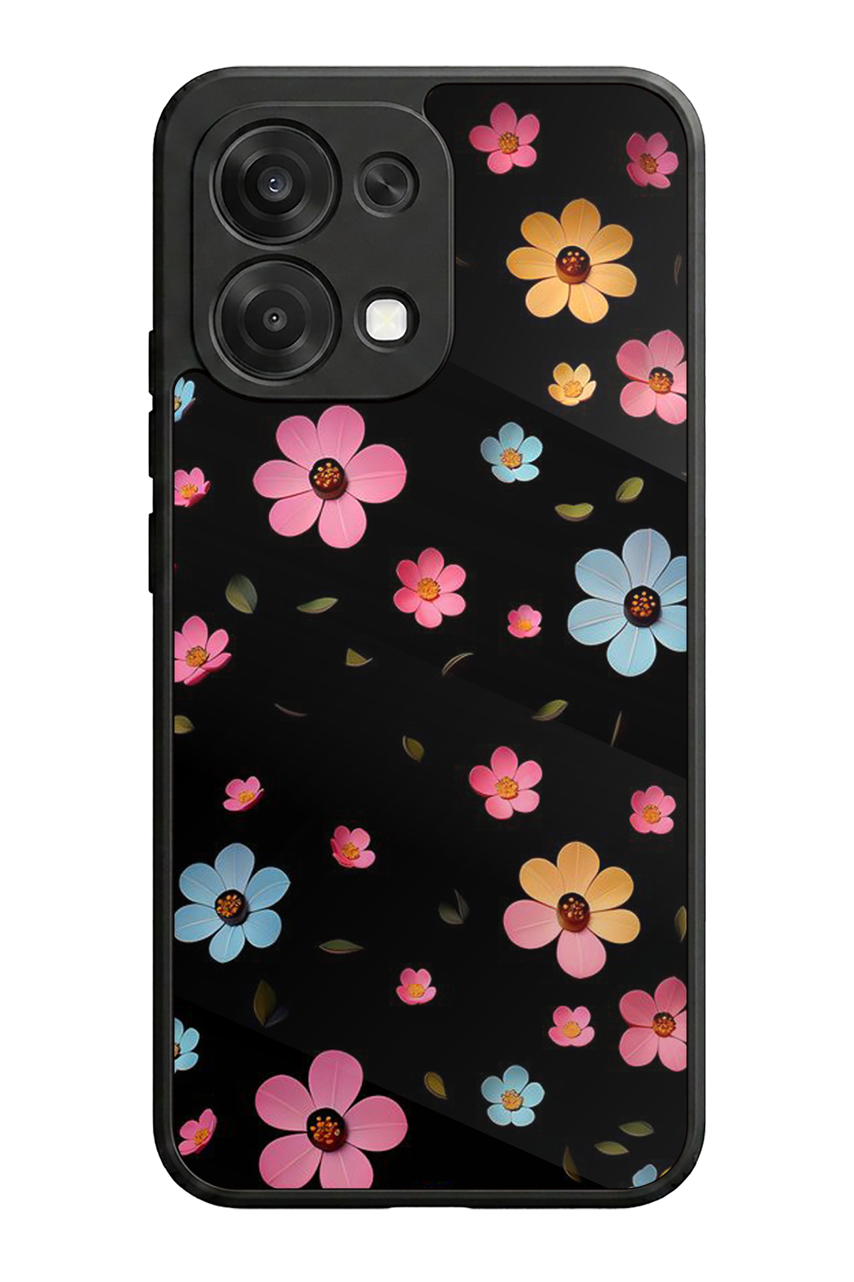 Oppo A6 Pro Uyumlu Cicek Tasarımlı Glossy Premium Kılıf