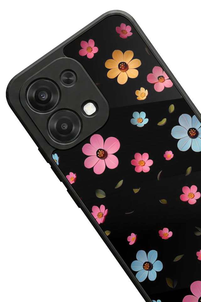 Oppo A6 Pro Uyumlu Cicek Tasarımlı Glossy Premium Kılıf